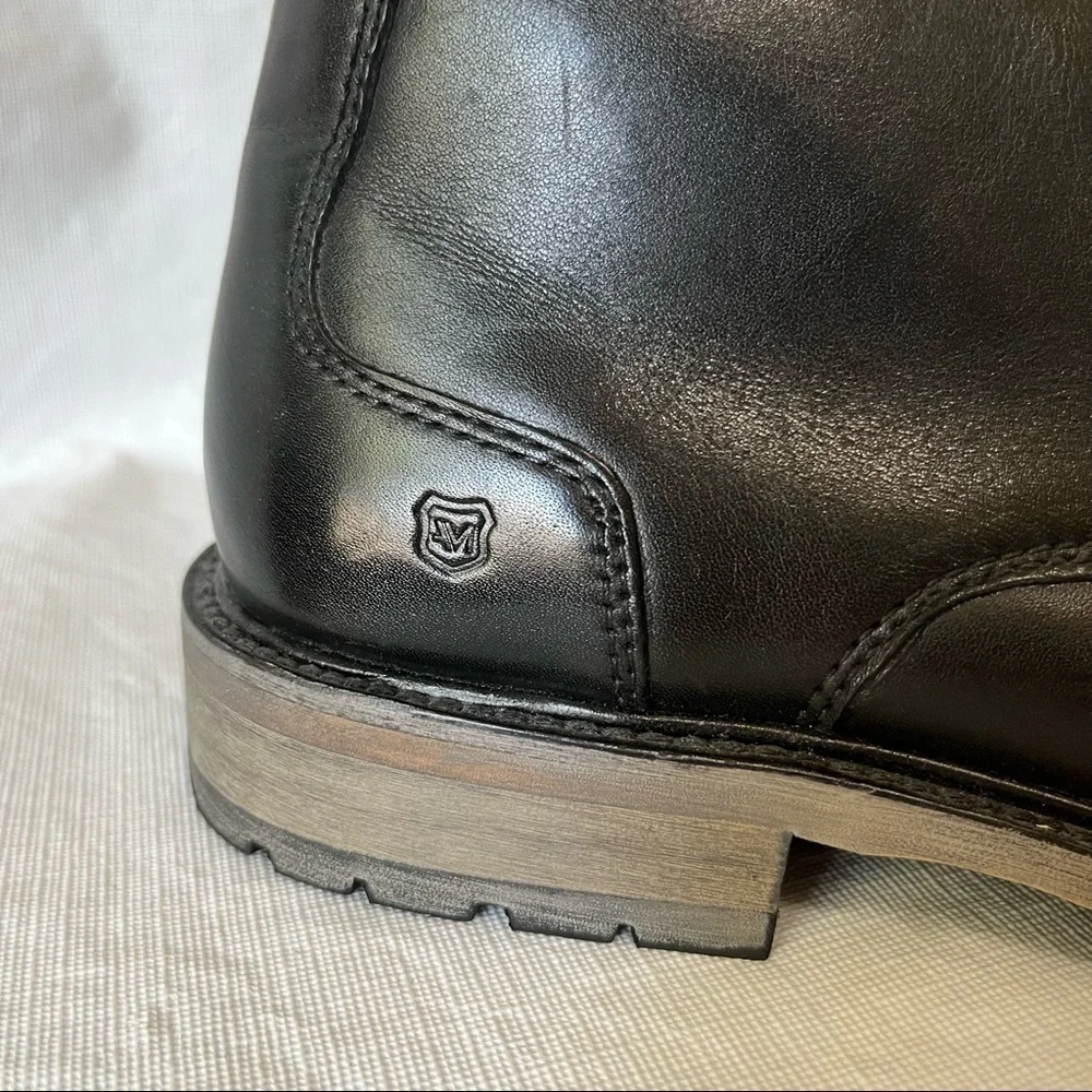 Andrew Marc Black Leather Chukka Boots